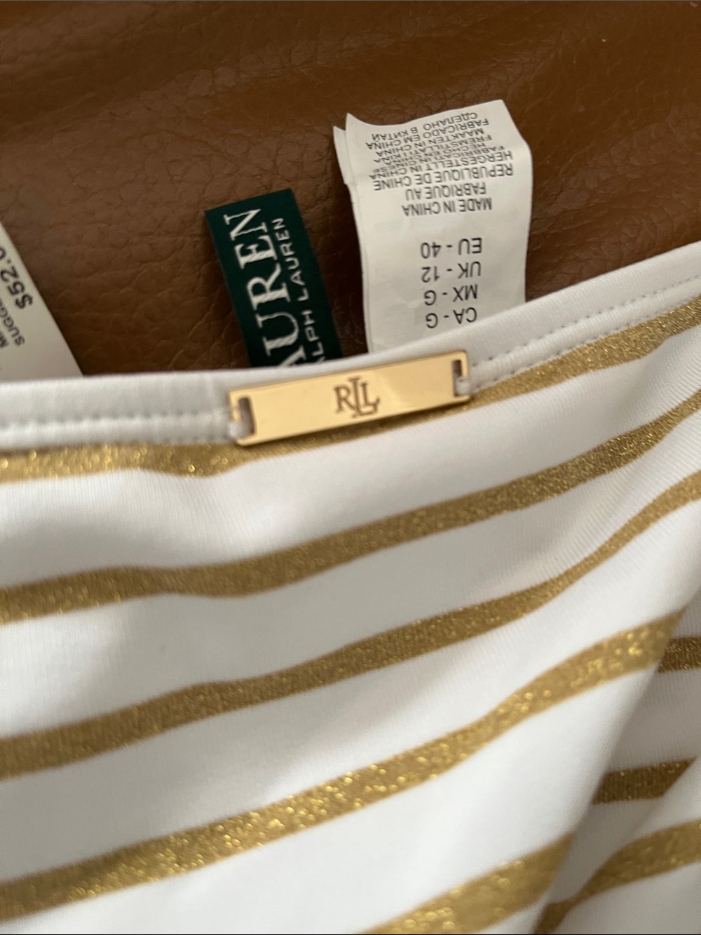 Ralph Lauren (8) bikini with golden stripes - Picture 11 of 12
